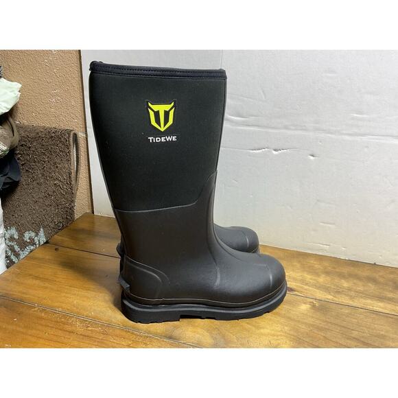 TideWe Men’s Black Waterproof Work Hunting Warm 6mm Neoprene Mud/Muck Boot SZ 7 - Picture 4 of 11